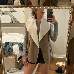 Faux Suede & Sherpa Vest